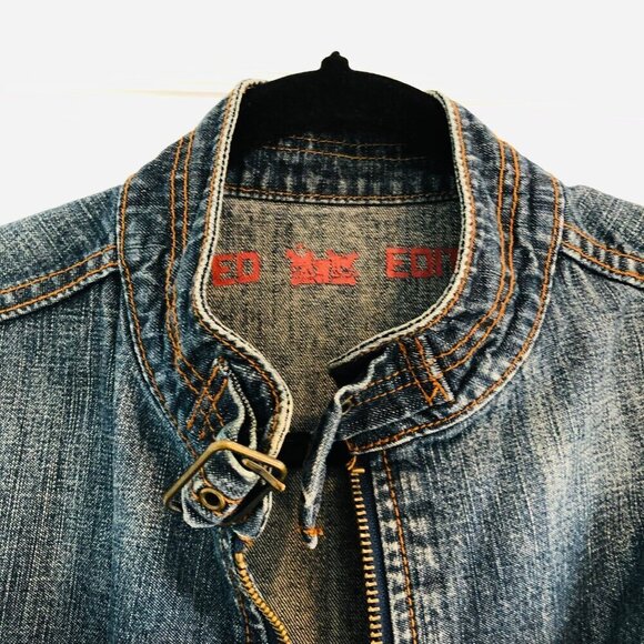 Levis Jean Jacket Limited Edition Mens Size M Moto Biker European Market ? 2005 - Picture 4 of 12